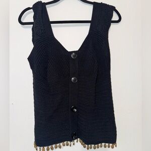 🎉Black Knit Tank Top with Shells